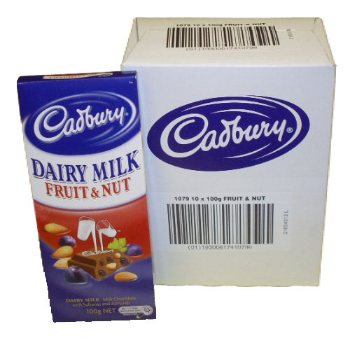 Box: Cadbury Fruit and Nut 10x100g