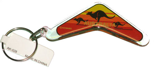 Key Ring - Boomerang Kangaroo Sunset