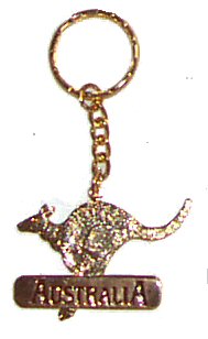 Key Ring Gold Kangaroo