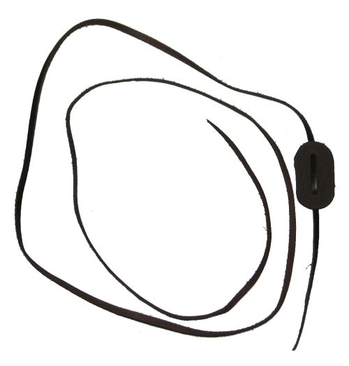 Leather Hat Strap: Brown