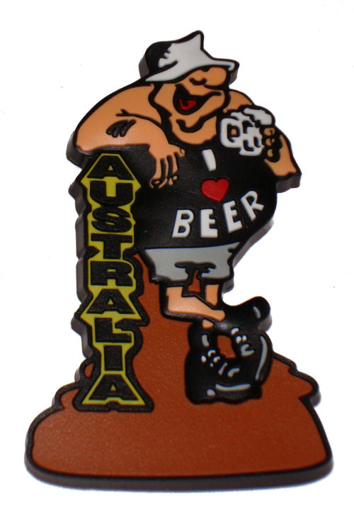 Rubber Magnet - Aussie Beer