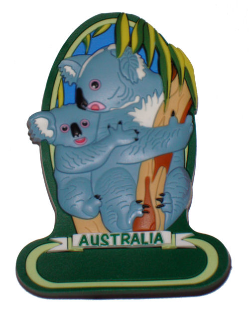 Rubber Magnet - Koala and Baby 3D