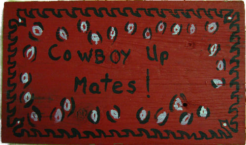 Wooden Sign - Cowboy