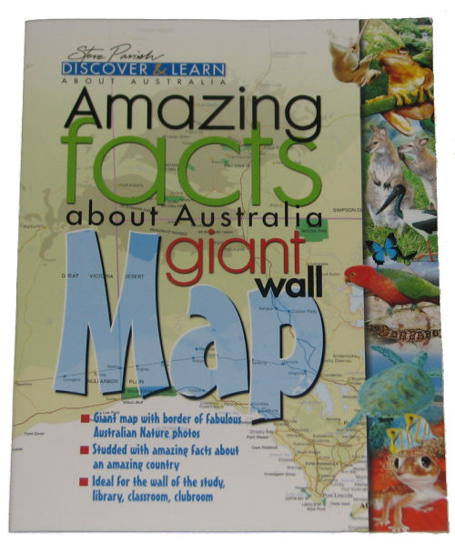 Steve Parish Amazing Facts About Australia Giant Wall Map