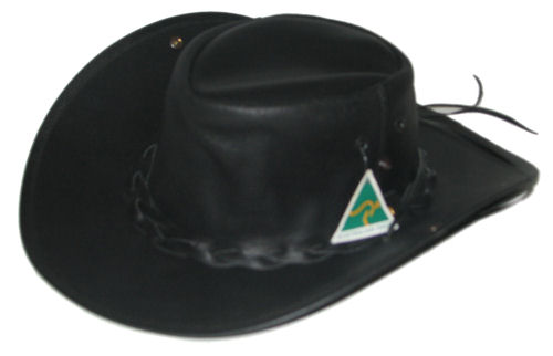 Boundary Rider Leather Hat - Black