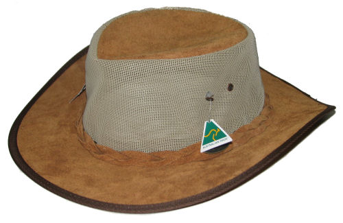 Leather Bushbreeze Hat: Acorn