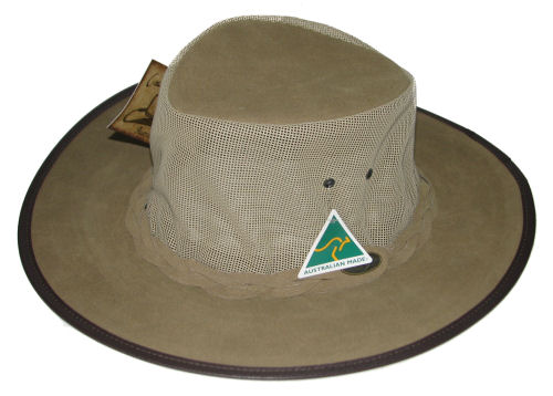 Leather Bushbreeze Hat: Olive