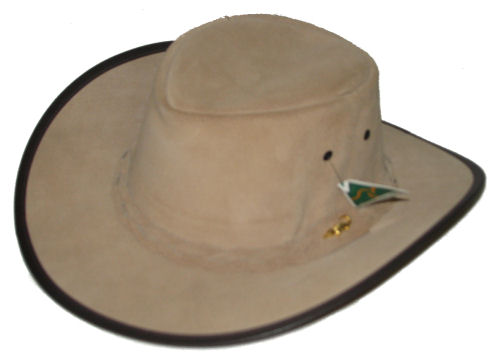 Explorer Leather Hat: Beige