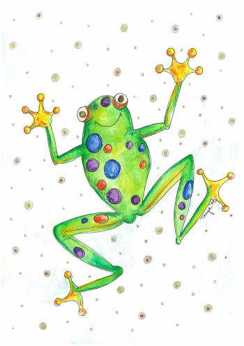 5-Pack Greeting Cards - Green Tree Frog