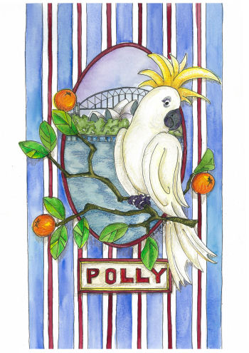 5-Pack Greeting Cards - Polly the Cockatoo