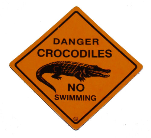 Crocodile Roadsign Magnet