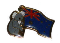 Pin - Koala with Aussie Flag