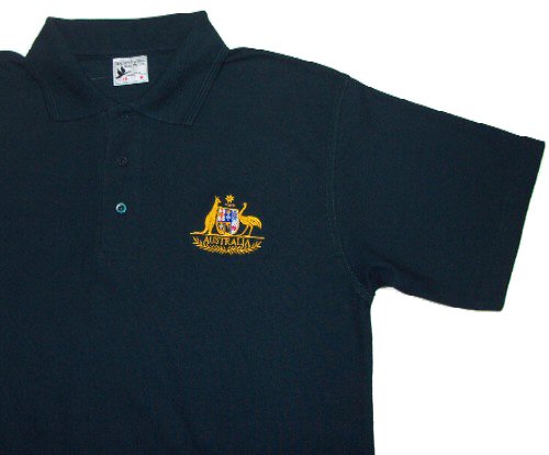 T-Shirt Polo Australian Coat of Arms (Dark Green)