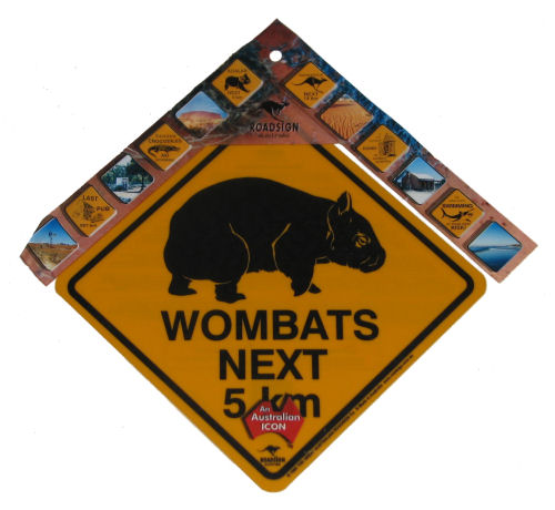 Small Road Sign - Wombat