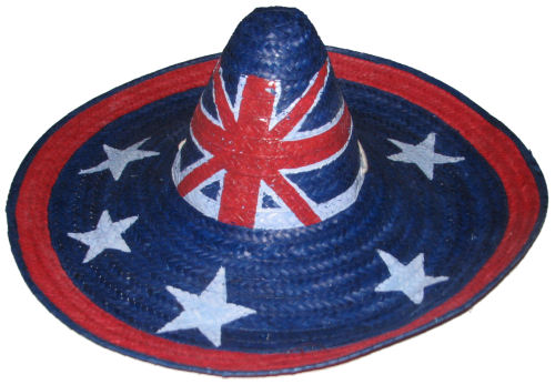 Sombrero Hat with Australian Flag Design
